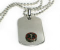 Premium Medical ID Dog Tag with Raised Emblem, 12 lines engraved