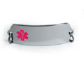 Premium Medical ID Plate with pink Emblem. Premium Medical ID Plate with pink Emblem.