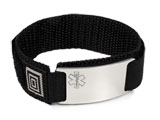 Stainless Steel Sport ID Bracelet with engraved Medical Emblem Stainless Steel Sport ID Bracelet with engraved Medical Emblem