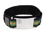 Stainless Steel Sport ID Bracelet with engraved Medical Emblem