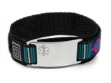Stainless Steel Sport ID Bracelet with engraved Medical Emblem Stainless Steel Sport ID Bracelet with engraved Medical Emblem