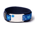 Sport Medical ID Bracelet with Blue Emblem. Size 6.5" Max. Sport Medical ID Bracelet with Blue Emblem. Size 6.5" Max.