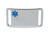 Sport ID Tag with blue Medical Emblem (6 lines of engraving). Sport ID Tag with blue Medical Emblem (6 lines of engraving).