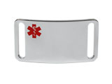 Sport ID Tag with red Medical Emblem (6 lines of engraving). Sport ID Tag with red Medical Emblem (6 lines of engraving).