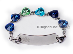 Rhinestone Medical Bracelets