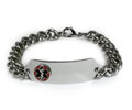Medical ID Bracelet with raised medical emblem and wide chain.