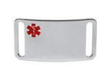 Sport ID Tag with red Medical Emblem (12 lines of engraving).
