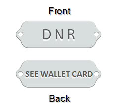 DNR medical alert Id Bracelet
