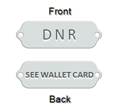  DNR medical alert Id Bracelet