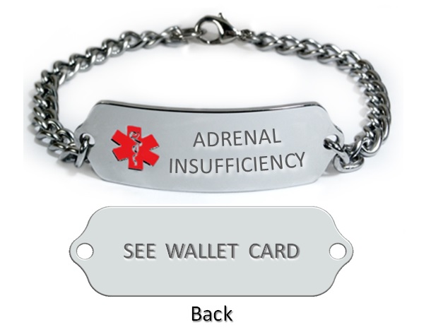 Adrenal Insufficiency Medical ID Bracelet. - Click Image to Close