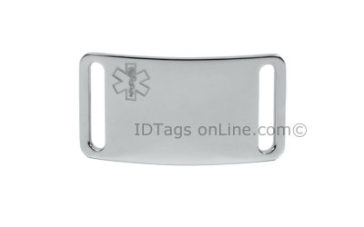 Sport ID Tag with engraved Medical Emblem (6 lines of text) - Click Image to Close