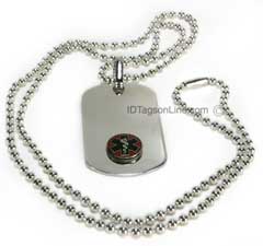 Premium Medical ID Dog Tag with Raised emblem (8 lines engraved)