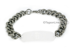 Wide Stainless Steel Bracelet chain (.4" or 10 mm wide).