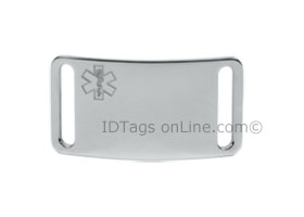 Sport ID Tag with engraved Medical Emblem (12 lines of text).