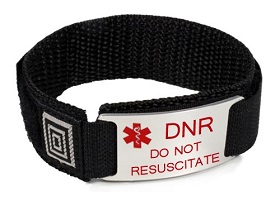 DNR and Do Not Resuscitate Medical ID Bracelet