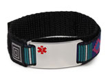 Stainless Steel Sport ID Bracelet with colored Medical Emblem - Click Image to Close