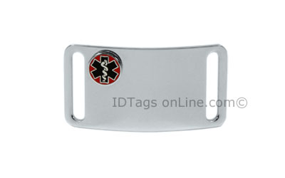 Sport ID Tag with raised Medical Emblem (6 lines of engraving) - Click Image to Close