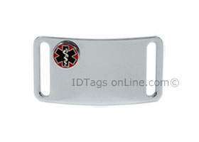 Sport ID Tag with raised Medical Emblem (12 lines of engraving)